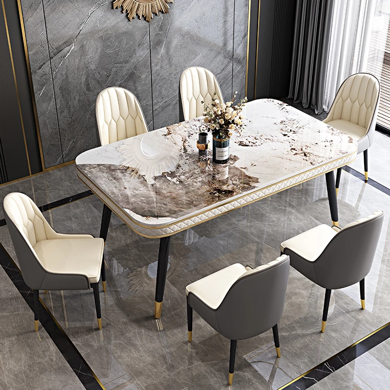 

Dining Table Modern Furniture Luxury Garden Console Marble Bar Home Acrylic Chairs Living Room Coffee Muebles Tables Craft WJX