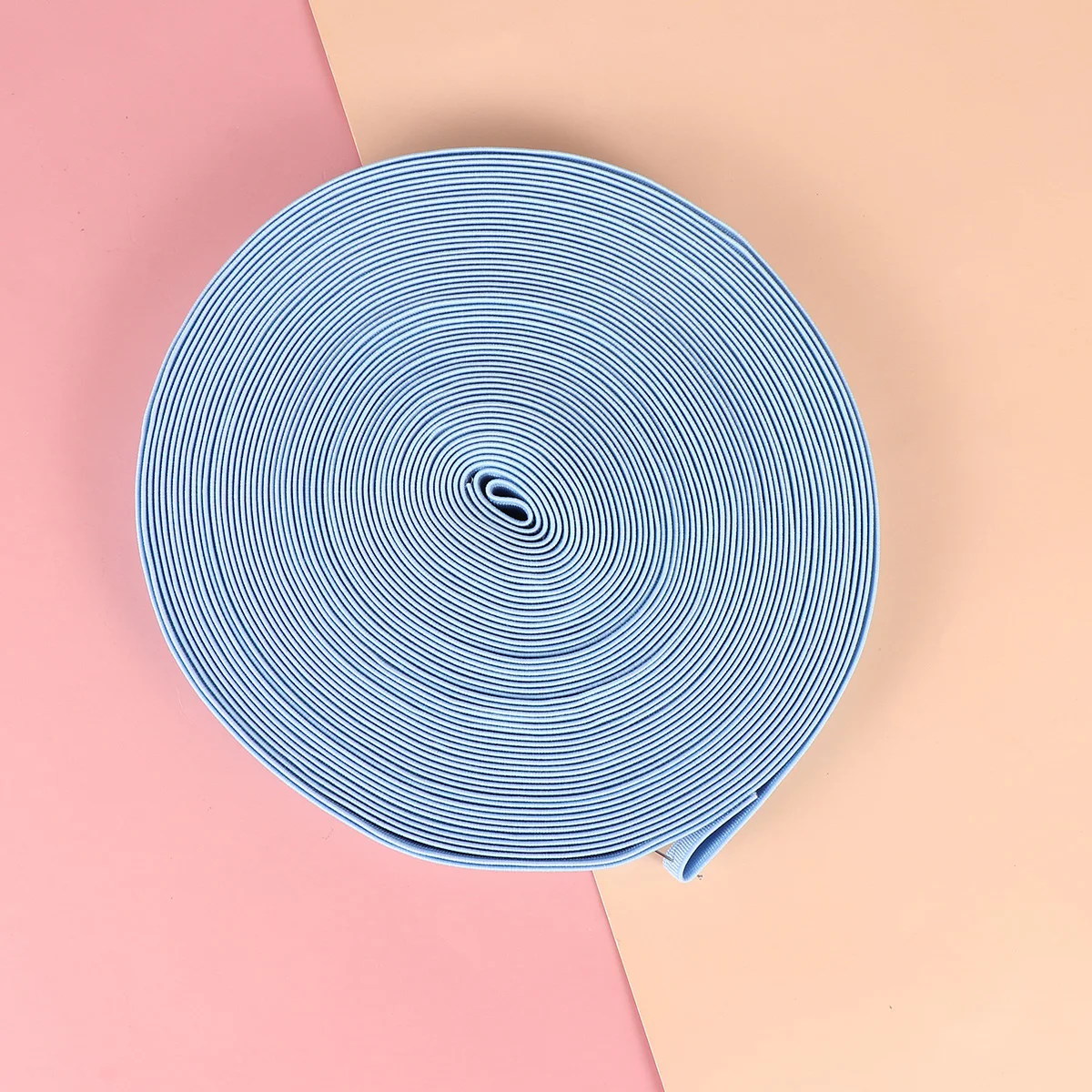 

1 Roll Sky-Blue Elastic Band 1.5cm 16M Thickened Plain Weave Strong Stretchy Strap for DIY Shoe Accessories Comfort Fit