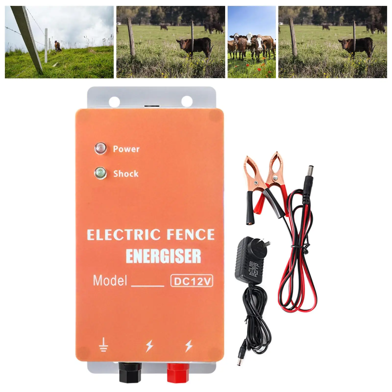 

Electric Fence Energizer Compact Sturdy Controller for Poultry Cattle Garden