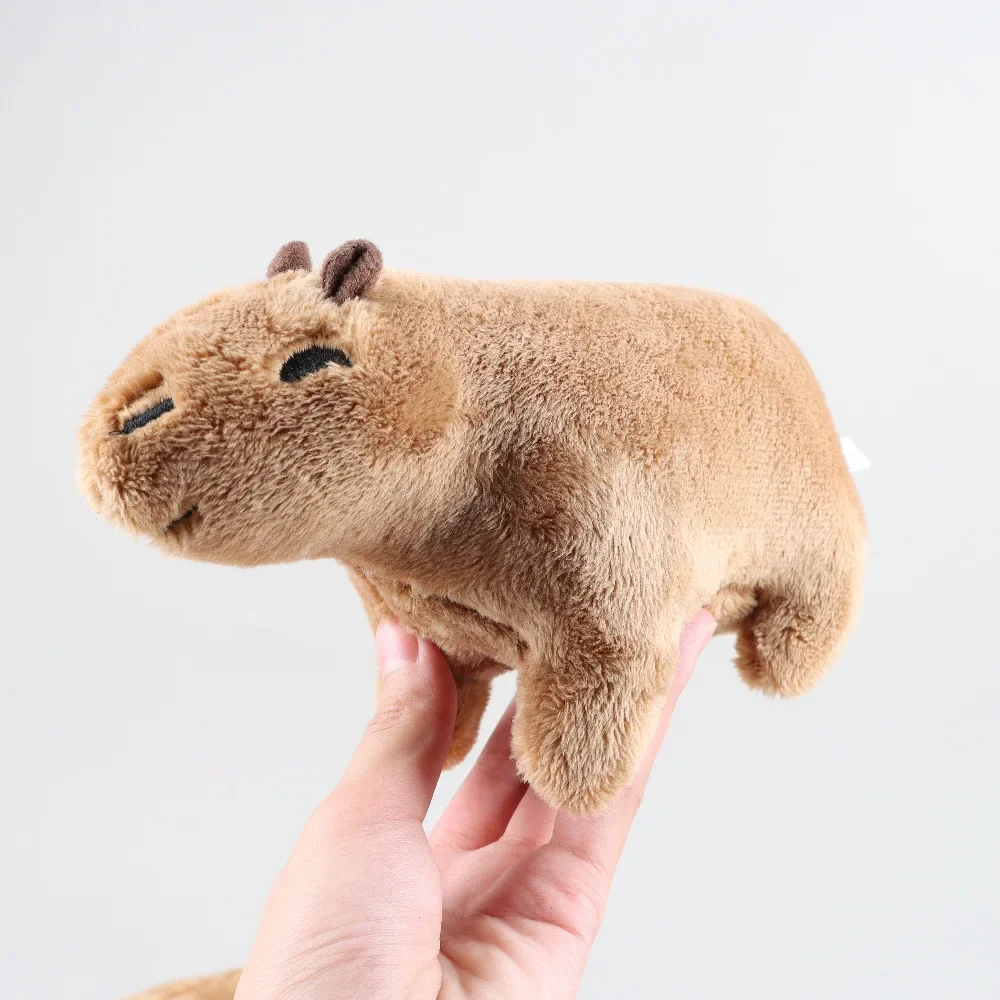 Simulatie Pluizige Capibara Pluche Knuffels Speelgoed Zachte Poppen Echte Leven Capibara Poppen Kinderen Speelgoed Peluche Kerstcadeau 18 cm