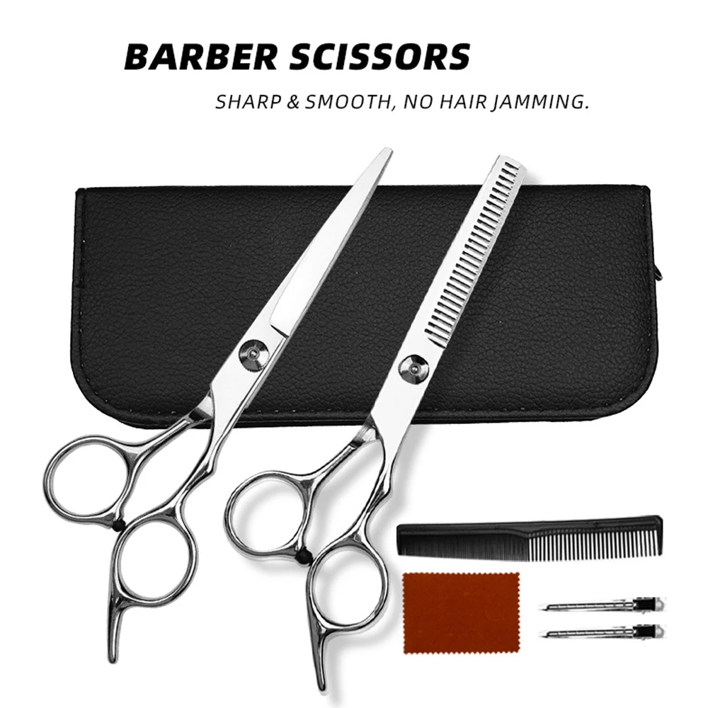 

Professional Hairdressing Scissors Set Barber Cutting Thinning Shears Salon Hair Styling Tools Stainless Steel Haircut Kit
