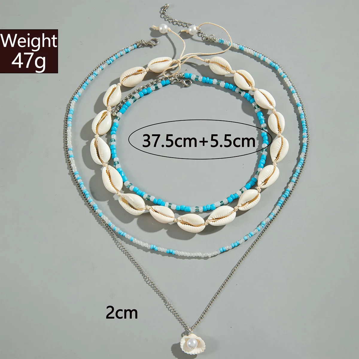 Tocona Bohemia Shell Peart Stone Pendant Necklace  for Women Sand Beach Measle Chains Necklaces Jewelry Party Girls 26435