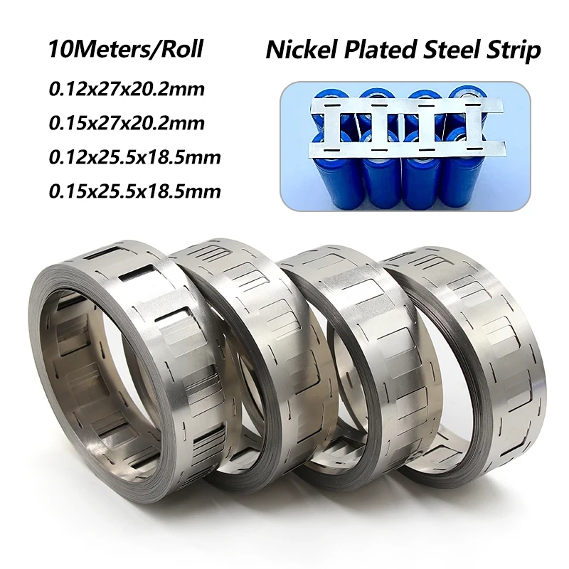 

Nickel Strip 2P Nickel Strips 18650 Lithium Battery Welding Tape Nickel Plated Belt 0.15*27mm 0.12*27mm 0.15*25.5mm 0.12*25.5mm