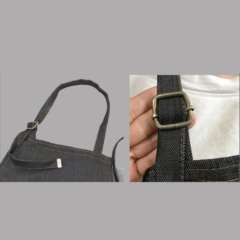 Denim For Cooking Adjustable Waist Pockets Kitchen Garden Restaurant Wedding Party Baking Tool Accessory Denim Work