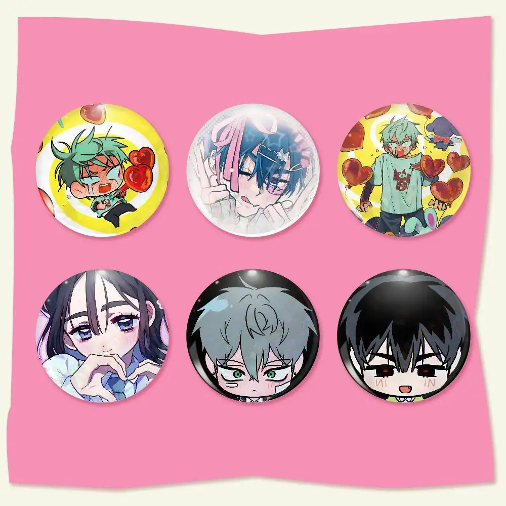 Alien Stage Ivan Till Sua Mizi Badge On Backpack Accessories Manga Icons Pins Round Cartoon Brooches For Clothes Bag Decor Gifts