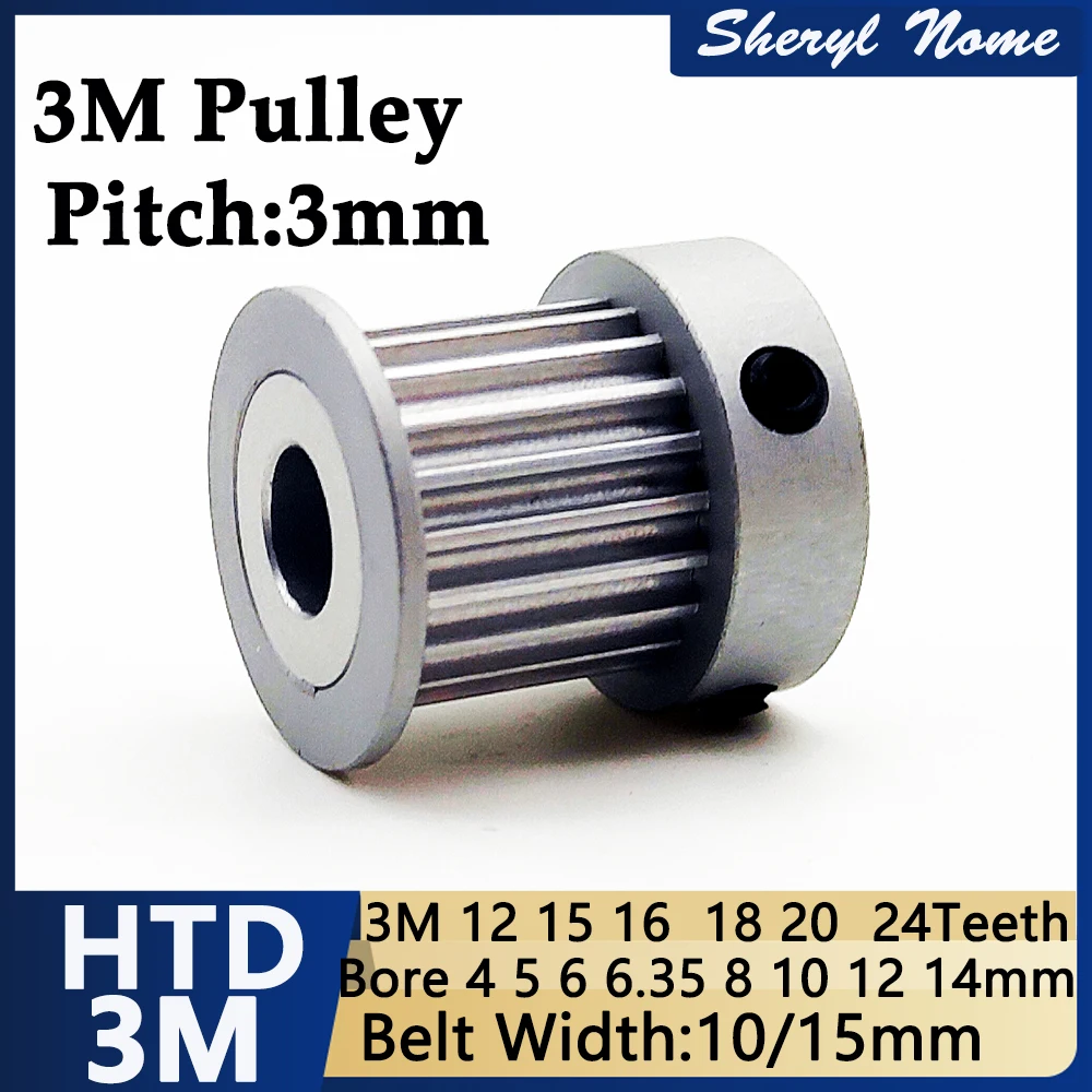 3gt HTD3M 12 15 16 18 20 24 gear internal control 4 5 6 6.35 8 10 12 14mm timing belt width 10 15 mm printing accessories