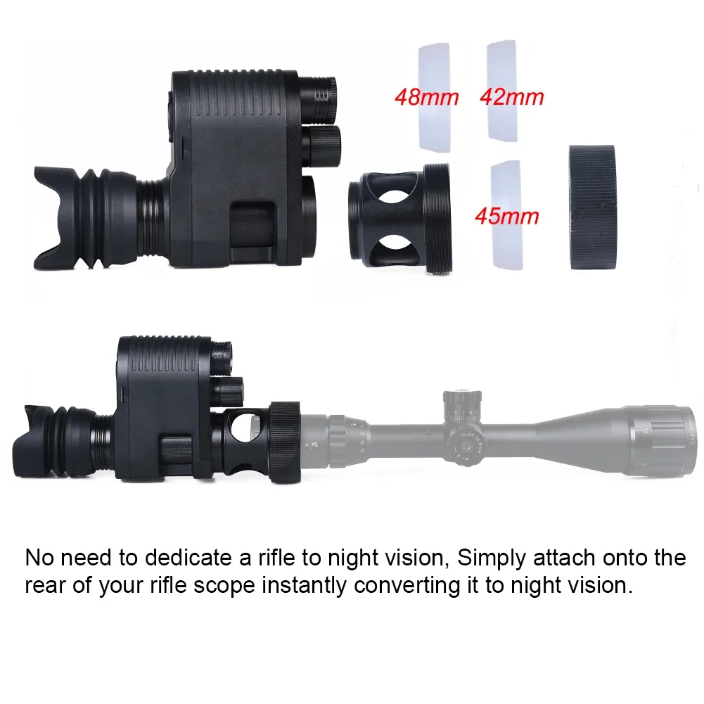 Imagem -03 - Megaorei Escopo Riflescope Visão Noturna Monocular Rifle Scope Visão Câmera de Vídeo Foto Infravermelho Laser ir Caça Câmera