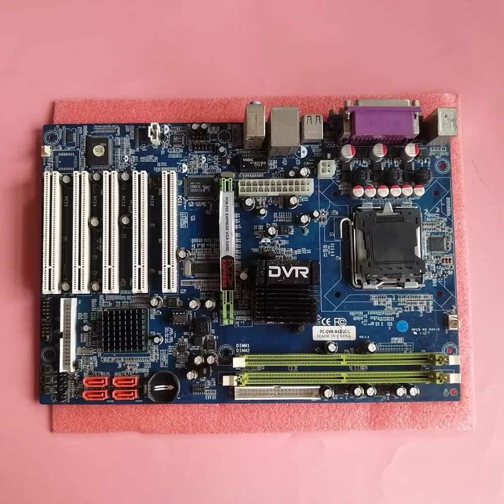 

PC-DVR-945GC-L Industrial Control Monitoring Motherboard LGA775 Integrated Graphics Card 5*PCI