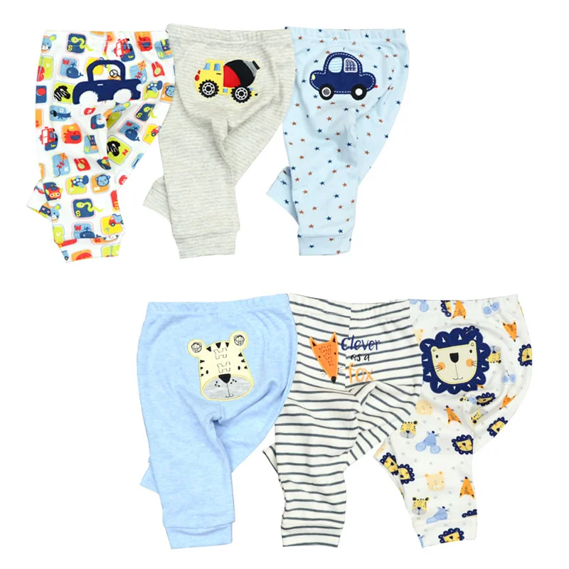 Wholesale 3/6pcs/Lot Baby Pants  Cotton Autumn Leggings for boys girls Mid Full Length Baby Trousers