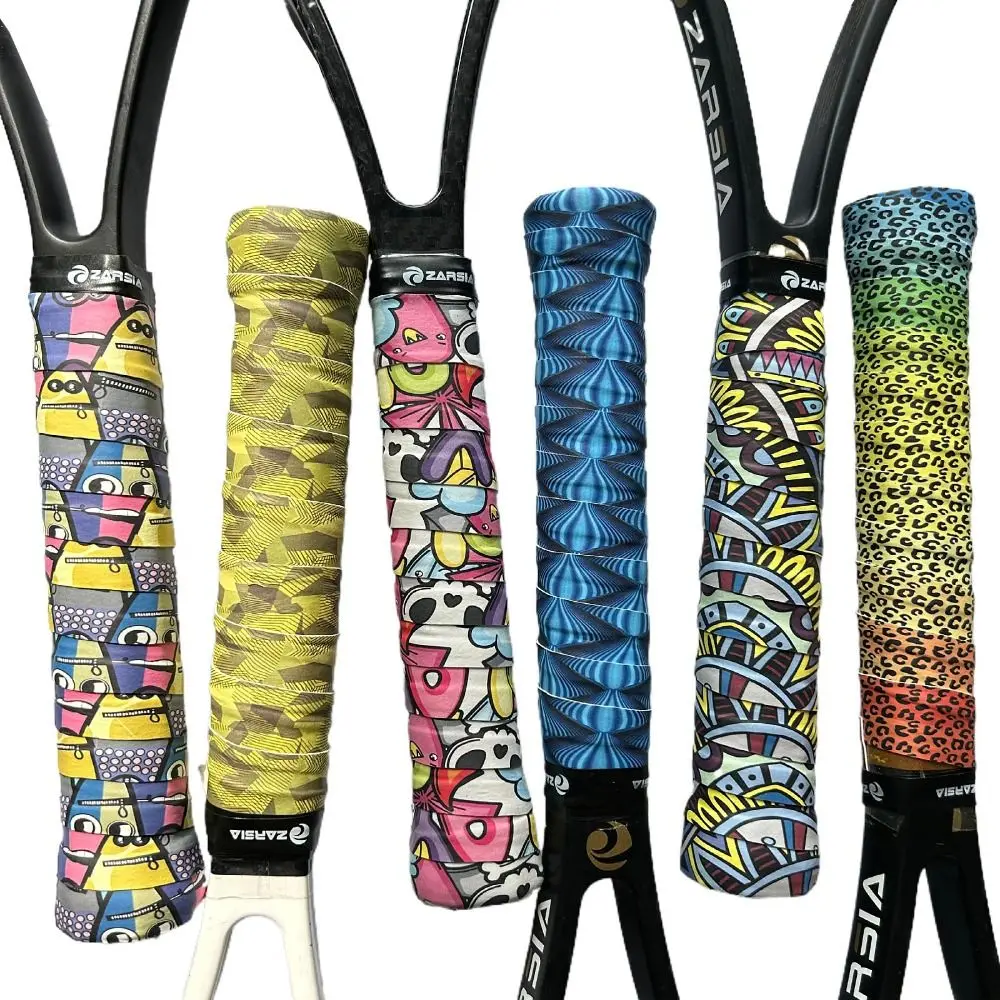 3D Printing Grip Sweat Band Sticky Skidproof Tennis Overgrips Bright Color Anti Slip Handle Grip Tape Fishing Rod