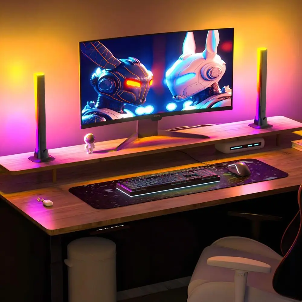 

Светодиодная RGB-лампа-бар с USB-питанием, умная синхронизация с музыкой, настольная RGB-подсветка для создания праздничной атмосферы