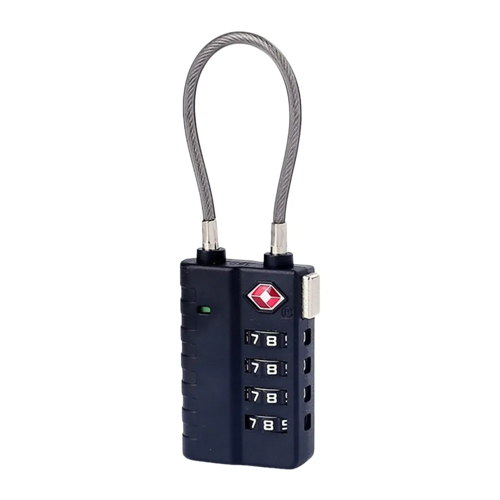 New TSA 4 Digit Combination Lock Wire Rope Anti-theft Customs Password Lock Security Tool Suitcase Luggage Coded Lock for Travel