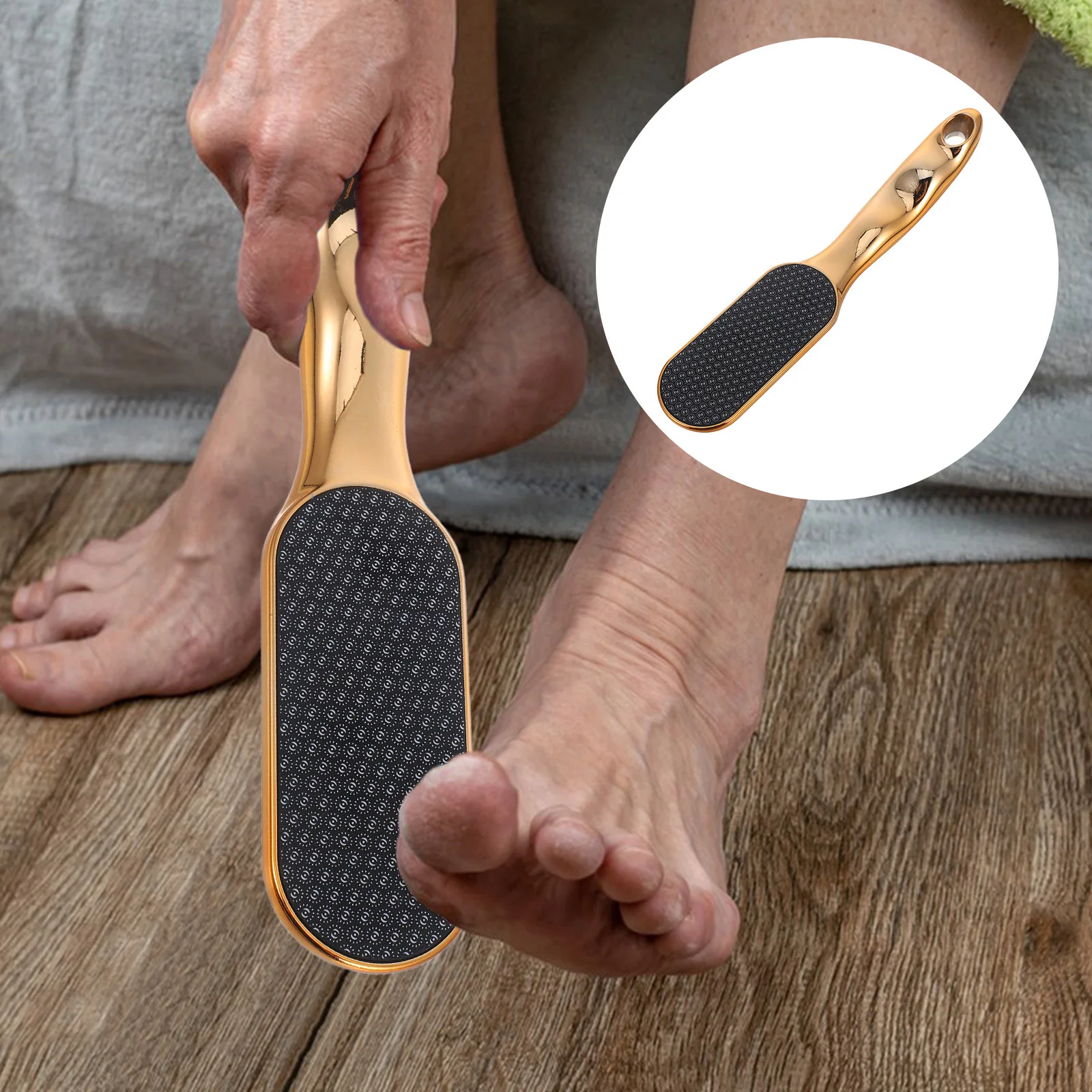 

Glass Foot File Compact Lightweight Durable Washable Reusable Comfortable Handle Foot Dead Skin Remover Callus File