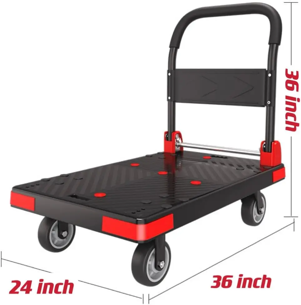 Carrinho de plataforma Carrinho Dolly Push Cart Dolly Plataforma móvel (1600 LBS (36X24 POLEGADAS))