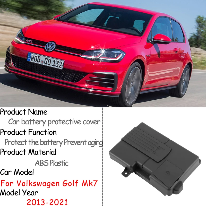 Car Battery Cover for Volkswagen VW Golf Mk7 5G 1.4T 2.0T 2013~2021 2014 2015 2017 2020 Car Flame Retardant Engine Accessories