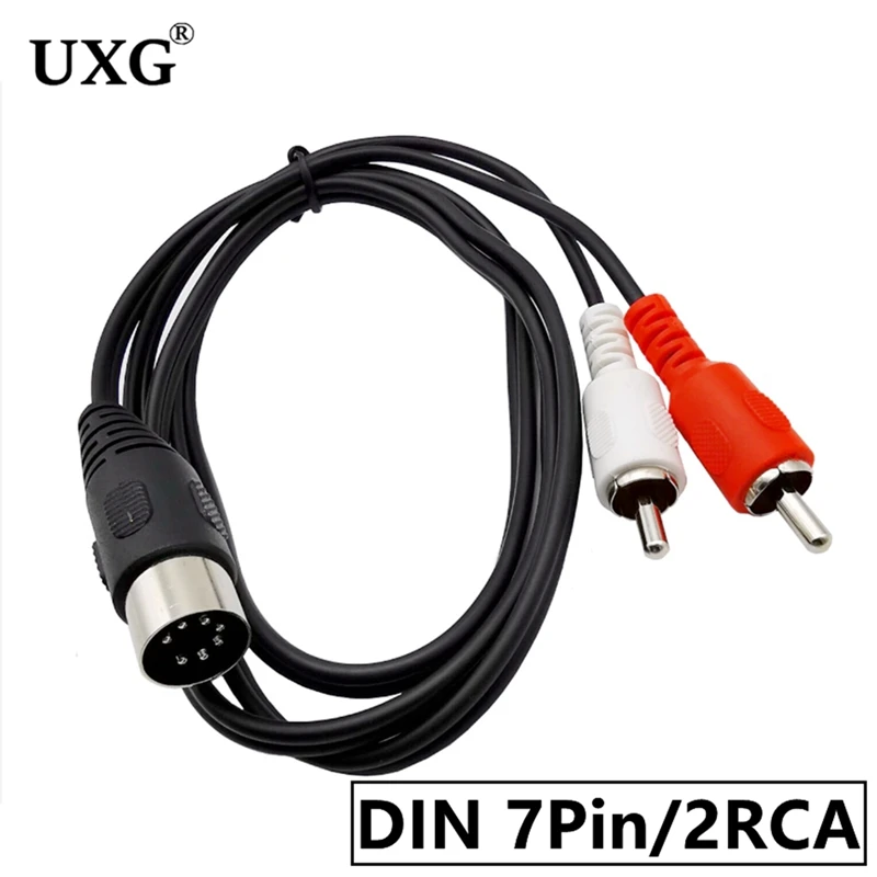 7 Pin DIN Male & Female Public to 2 RCA Lotus Male Plug Old-Fashioned B&O TV Equipment Adapter Cable 0.5m 1.5m