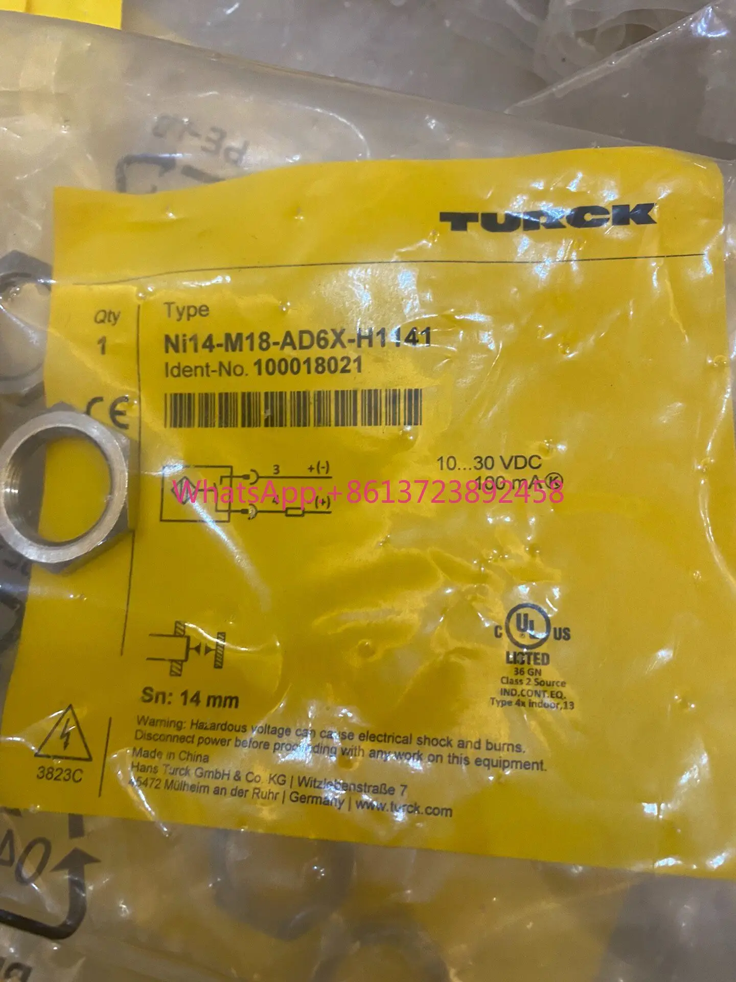 

TURCK Ni14-m18-ad6x-h1141 New