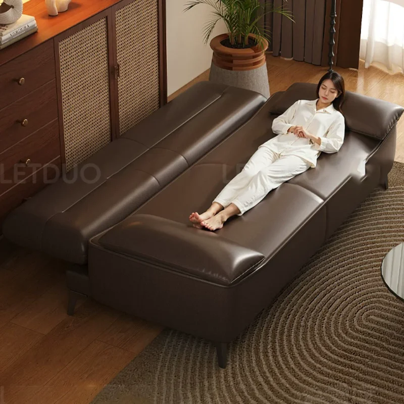 

Folding Leather Outdoor Sofa Nordic Luxury Modern Bedroom Floor Designer Living Room Sofas Relaxing Lounge Divano Home Furniture
