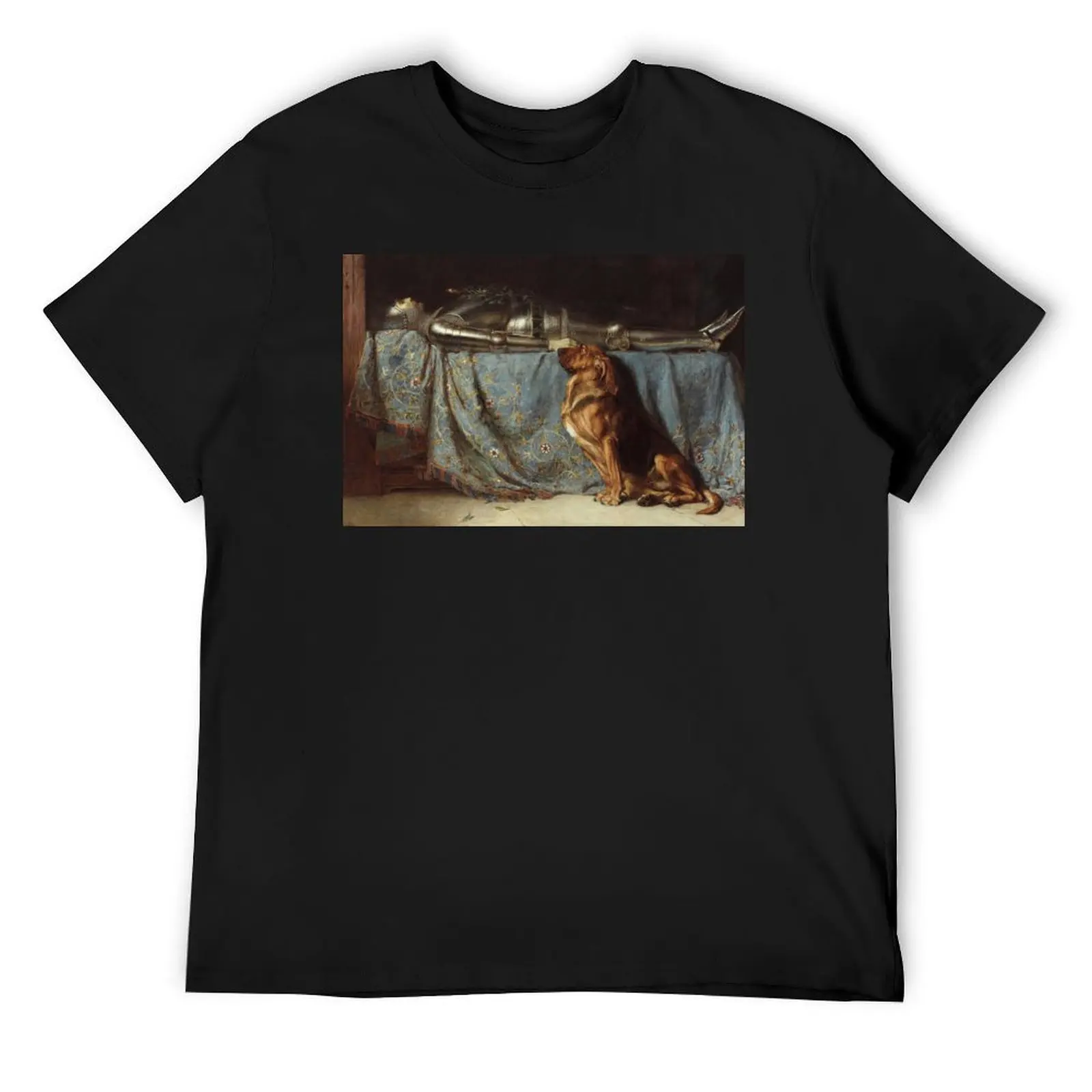 

Requiescat Rest painting by Briton Riviere 1888 The Dog and the Dead Knight HD T-Shirt Funny t-shirt custom shirt shirts men
