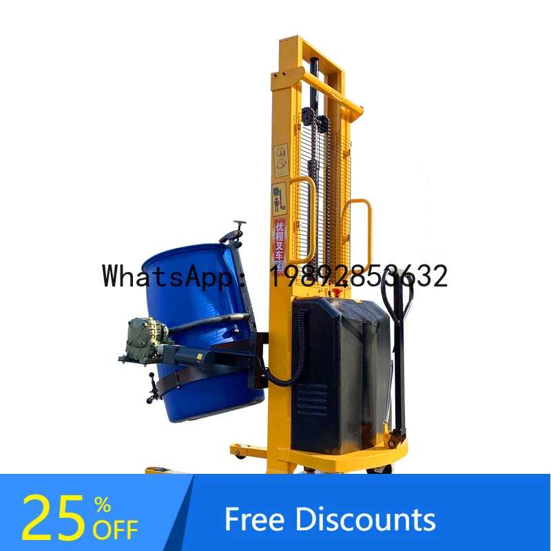 

YFY Electric Oil Lifting Pouring Truck Round Hydraulic Loading and Unloading Pallet Jack Iron Plastic