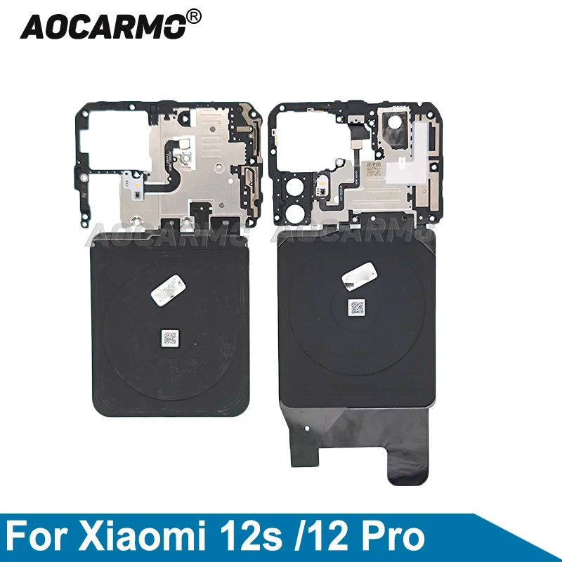 For Xiaomi 12S 12X 12 Pro Wireless Charging Coil NFC Motherboard Cover With Flash Light Replacement