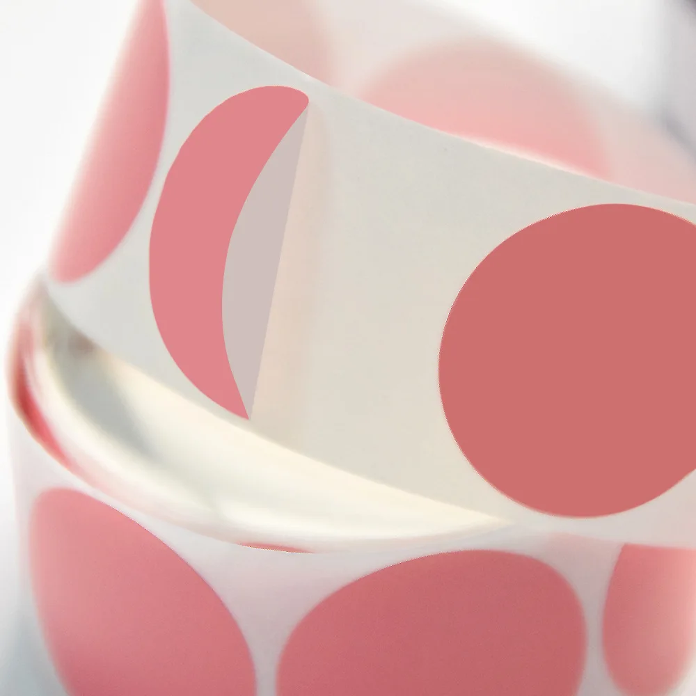 Round Color Dot Sticker Roll Blank Sealing Labels for DIY Classification Marking on Glossy Paper