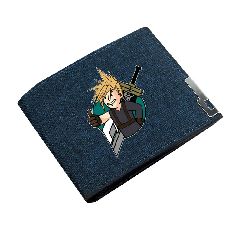 

Teenagers Wallet Short Money Bag Kids Coin Purse Bi-fold Holder Canvas Casual Wallet anime Final Fantasy Wallet