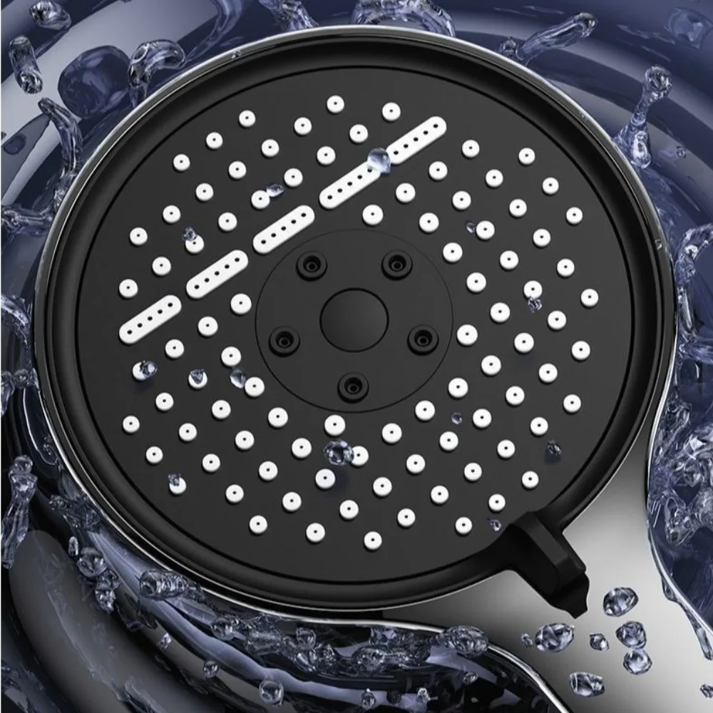 

Plastic Shower Head Large Panel High-pressure Super Powerful Shower Head 6 Mode Adjustable Easy Install Shower Spray Nozzle