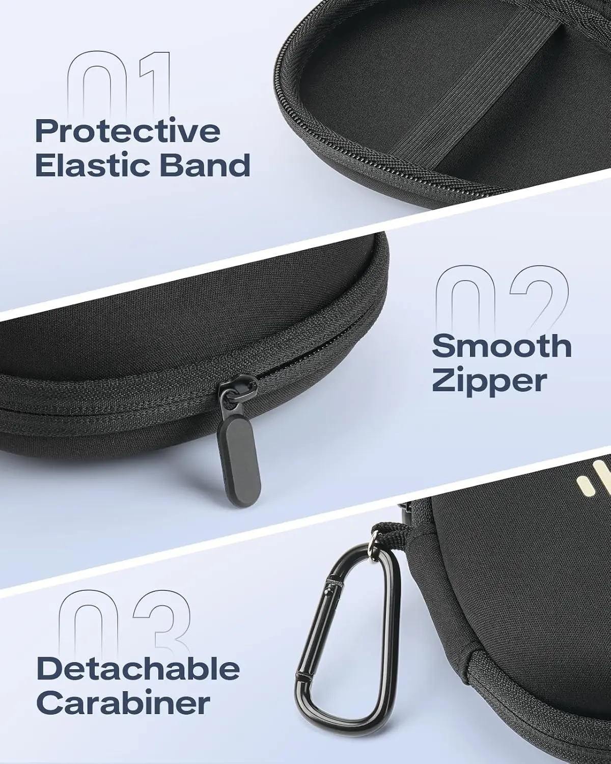 Headphone Case for Shokz OpenRun Pro 2/OpenRun/OpenSwim Pro/OpenMove Bone Conduction Earphones, Portable Travel Carrying Case view 3