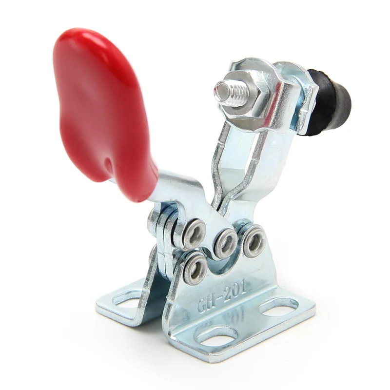 

ABLK 1Pcs Hand Tool Toggle Clamp Vertical With 4 PCS 60 Lbs Antislip Covered Hand Tool Toggle Clamp Horizontal Clamp 201A