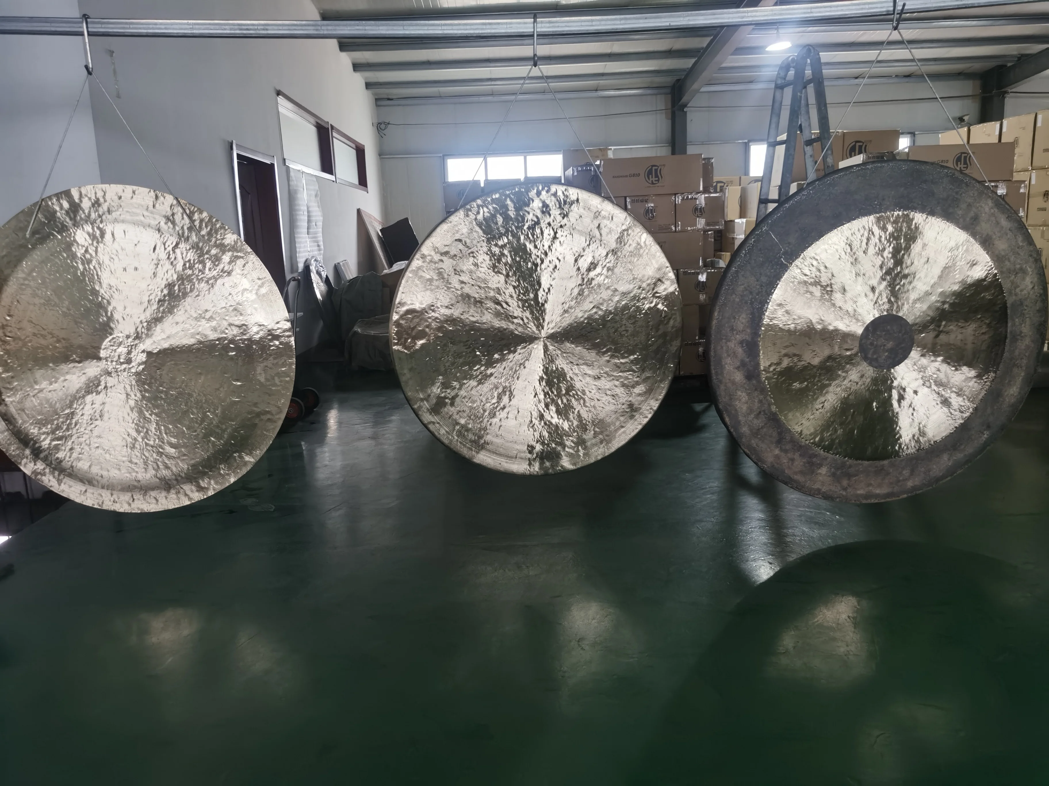 Kingdo High Grade Bronze Gong 100% Hand Made 120cm Chau Gong For Music Treatment