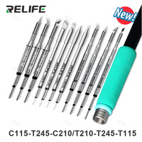 RELIFE Super Fine C210 T245 C245 Soldering Tip C245 C115 Soldering Iron Tips for GVMT210 GVM T115 Professional Soldering Station