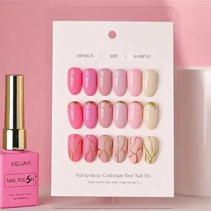 6個入りネイルジェルポリッシュセット-ヌードピンク-uv-ledネイルアートジェル-マニキュアデザイン用-オールシーズン対応-セミパーマネントジェルニス