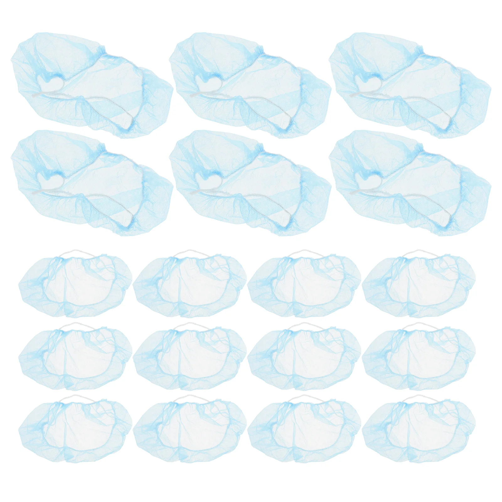 100 قطعة صافي حلقة الأذن غطاء يمكن التخلص منه غير المنسوجة تنفس مطاطا الوجه حماية الشعر خدمة الغذاء مختبر المطبخ الاستخدام الصناعي