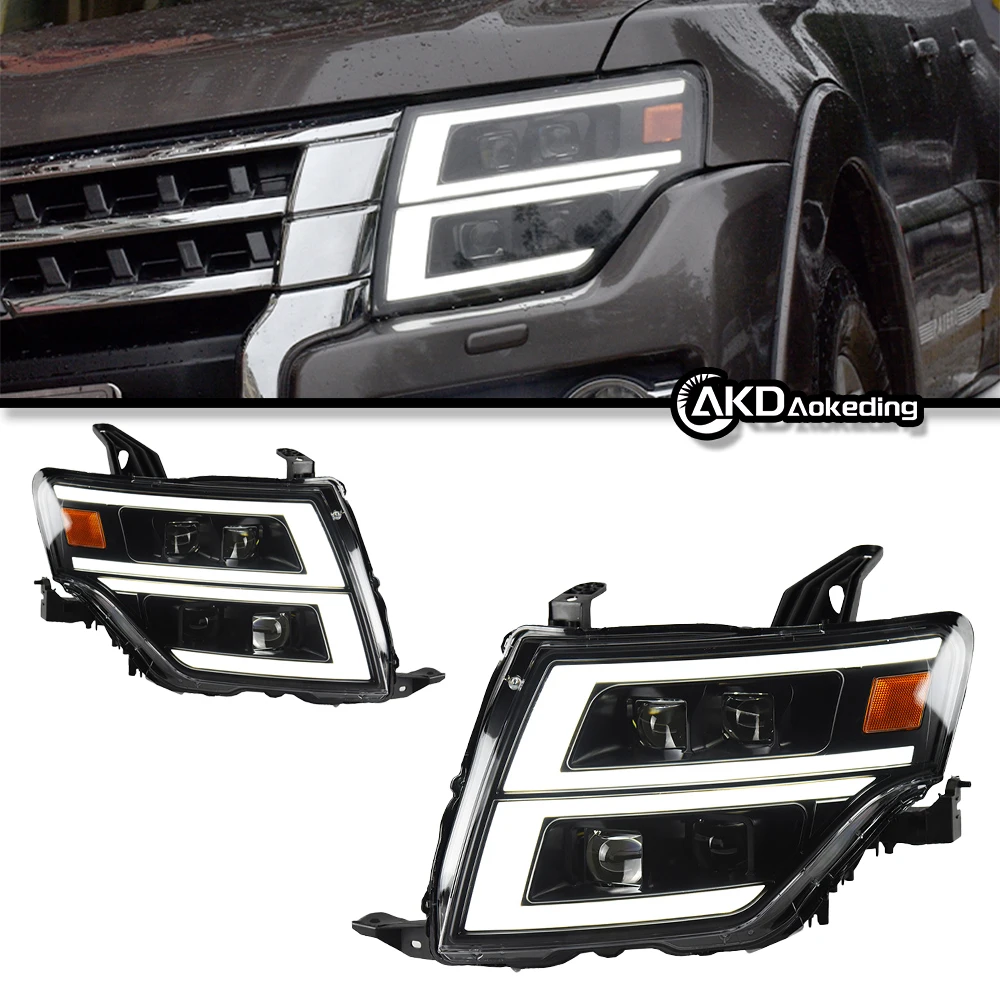 Auto Parts Headlights For Pajero V97 2009-2021 V93 V95 latest Styling LED Daytime Lights Dual Projector Car Accesorios Modified