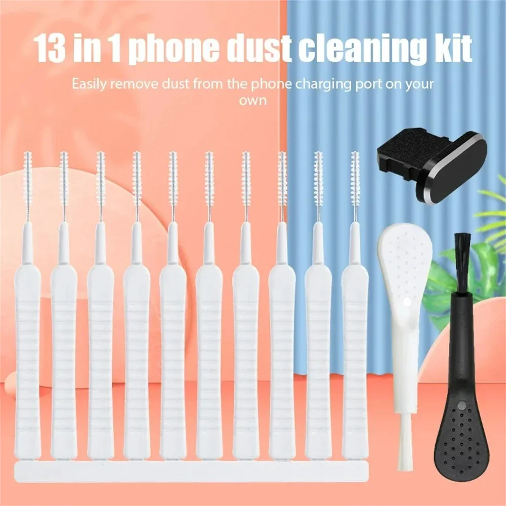 Charging Port Dust Plug for iPhone 14 Pro Max iPad Airpods Cleaner Kit Computer Keyboard Mobile Phone Cleaner Tool Cleaner Brush