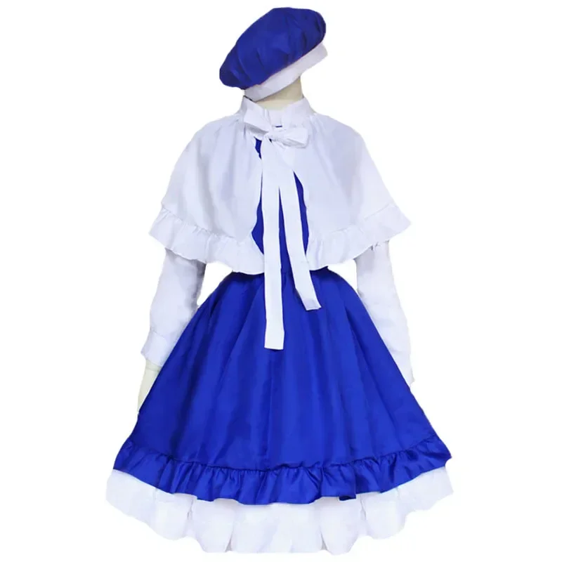 Anime Card Captor Sakura Daidouji Tomoyo Cosplay Costume Card Captor Cosplay Dress Cape Hat Women Party Suit