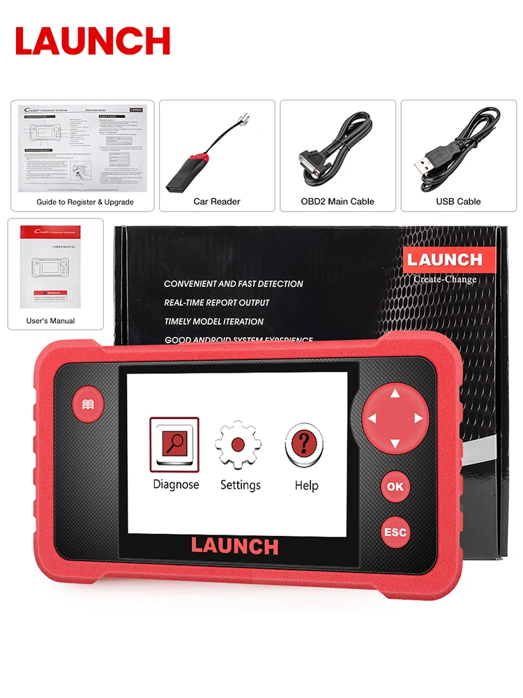 2026 LAUNCH CRP123 V2.0 PLUS OBD2 Scanner, Vollsystem-Diagnosegerät, mit 3 Reset-Funktionen, Kostenlose Online-Aktualisierung