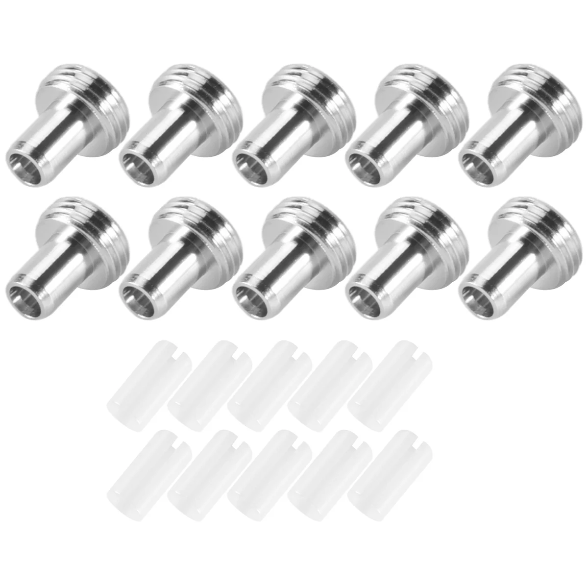 A44T10Pcs أكمام أنبوب السيراميك و10 قطعة محولات موصل الرأس المعدني لتحديد موقع الأخطاء البصرية من الألياف البصرية