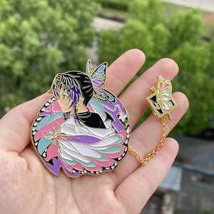 İblis Avcısı Shinobu Zinciri, Broş Pin, Metal, Anime, Rozet, Aksesuarlar, tasarım, Kapüşonlu, Mevcut ve Anime Hayranları için şık ve Takı İlk 10 satış, sırt çantası tanluhu-no. 8
