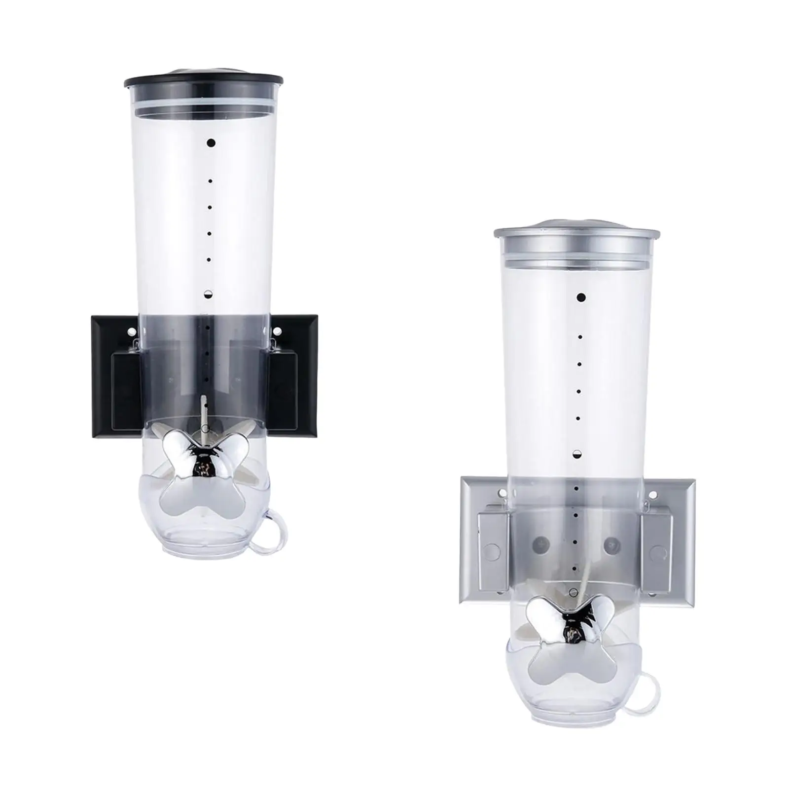 Müslispender, 1,5 l, Trockenfutterspender, Wandmontage für Snacks, Reismehl