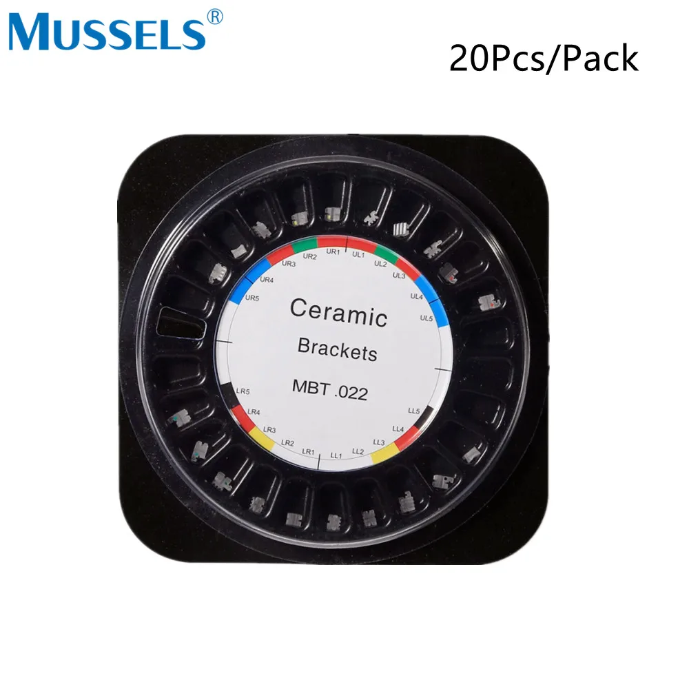 20 Teile/paket Dental Keramik Klammern Kieferorthopädische Zahnspangen Roth MBT Edgewise 0,022 Haken 345/3 Zahnmedizin Zähne Halterung Ortho Appliance – Detail 4
