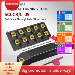 SCLCR/L Turning Tool SCLCR1212H09 SCLCL1616H09 SCLCR2020K09 SCLCR2525M09 External Turning Tool Holder For CCMT09 Carbide Inserts
