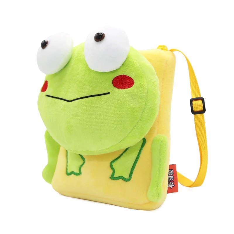 Mini bolsa de rana de dibujos animados, bolsos Kawaii para niños y niñas, bolso cruzado de felpa suave, bolso de mensajero bonito para niños, Bolso pequeño