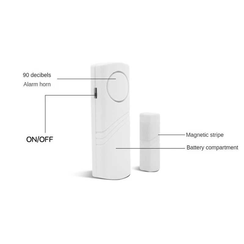 Alarme contra roubo sem fio para porta e janela, sensor magnético, segurança doméstica inteligente, proteção, 5 conjuntos por lote