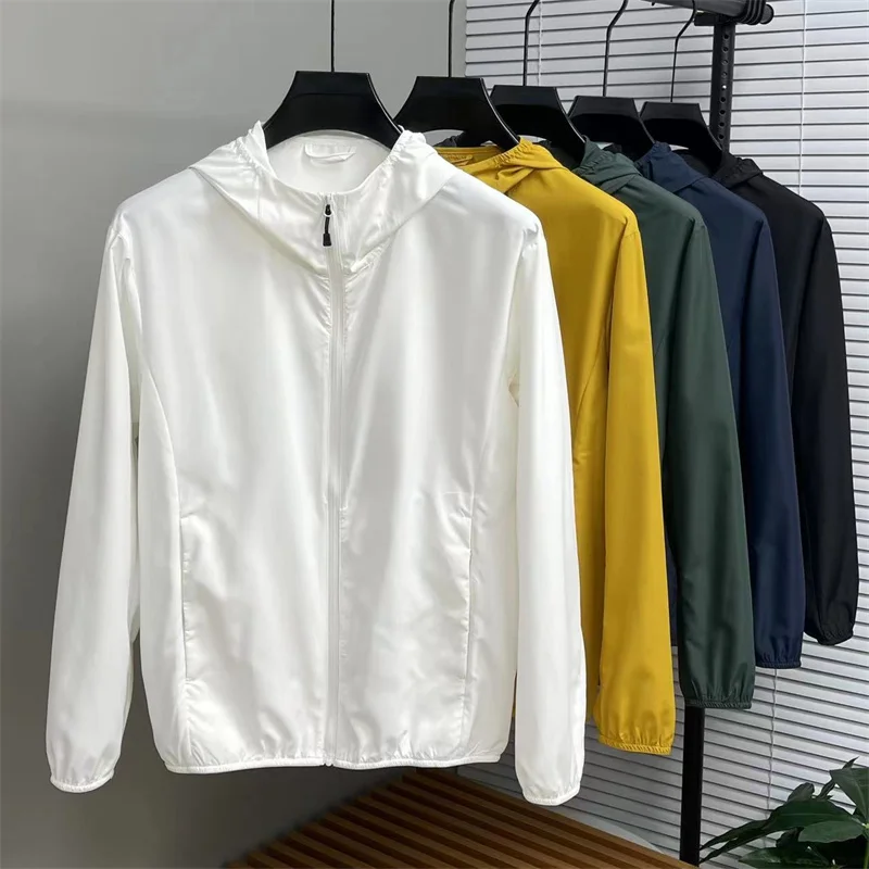 

Portable Lightweight UV Protection Hat Jaet 3D Cut Youth Faion Polyester Long Sve Stand Fit Outerwear for Men