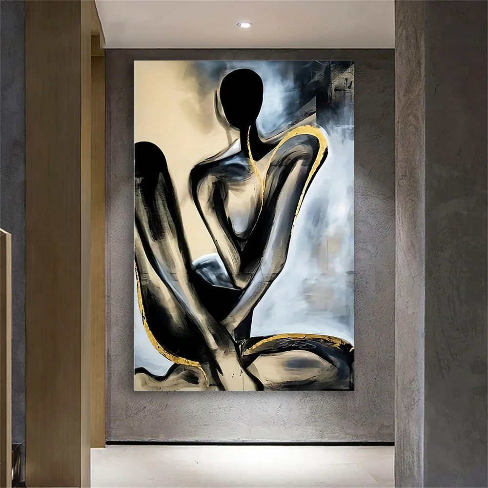 فن جداري تجريدي كلاسيكي لتزيين المنزل ، امرأة مثيرة عارية ، لوحة زيتية ، قماش عالي الدقة ، ملصق مطبوع ، ممر ، ديكور مدخل