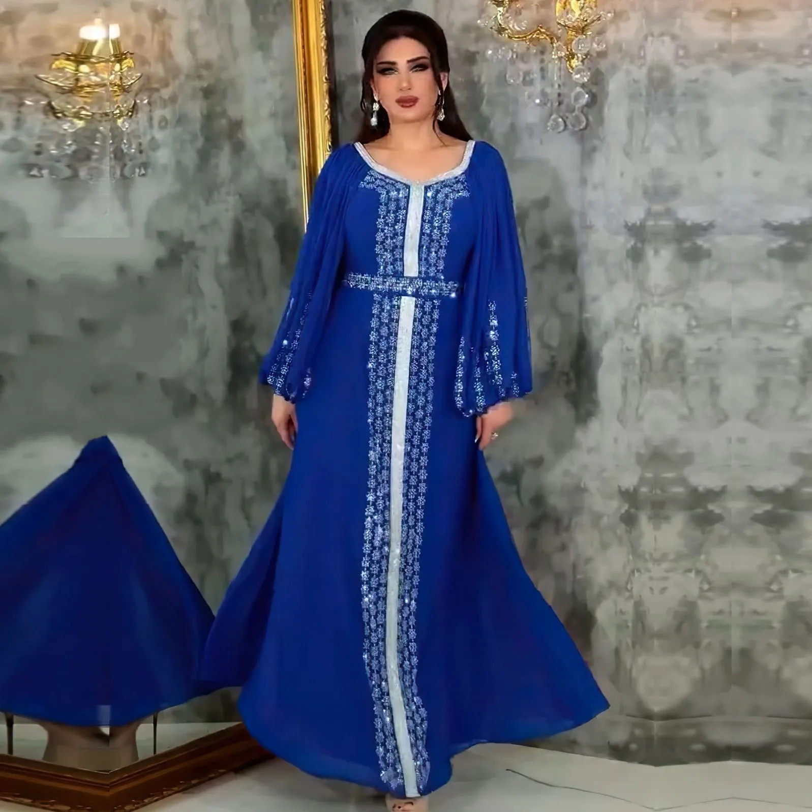 Baju panjang Lebaran Abaya Dubai Turkey Muslim Hijab gaun Islami pakaian Afrika untuk wanita jubah Musulmane ddjelaba Femme