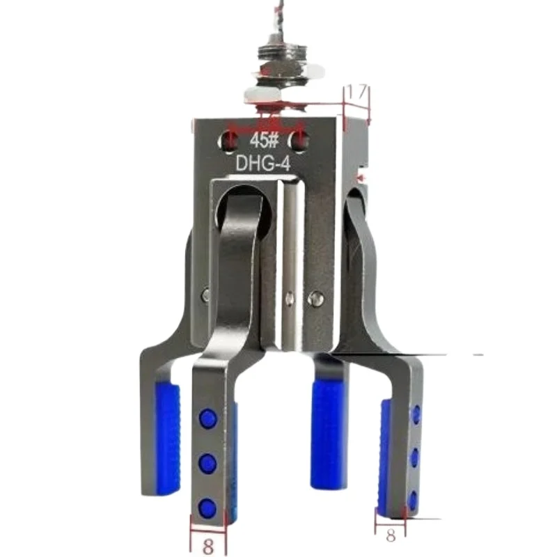 For Manipulator Clamp with Silicone JX4-DHG-4 Four-jaw Fine Chuck Clamp Pneumatic