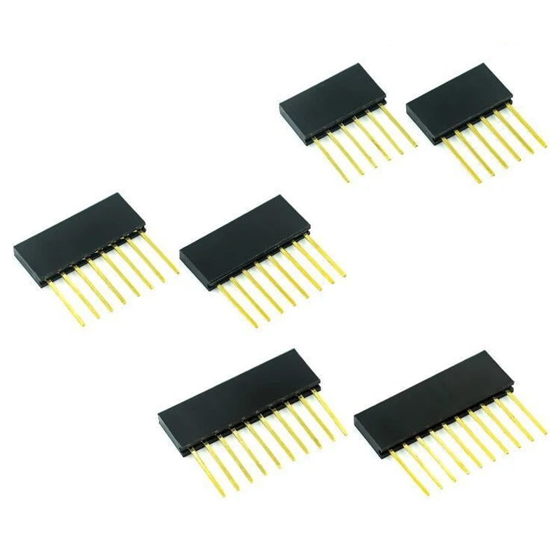 

20~2000Pcs PC104 Dedicated Long Row Female 2.54 Spacing 1*6 1*8 1*10 6/8/10P Pin 11MM